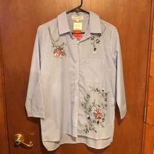 NWT Grand & Greene long sleeve button up striped shirt